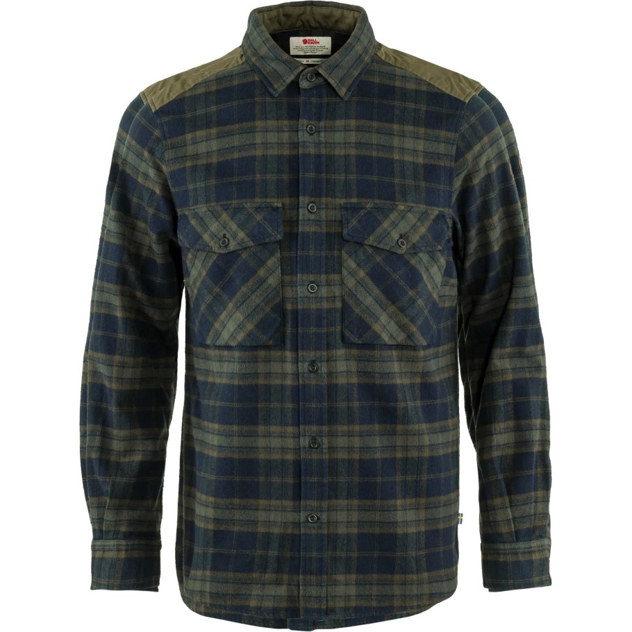 Dark Navy-Basalt Fjällräven Outlets Övik Twill Shirt M