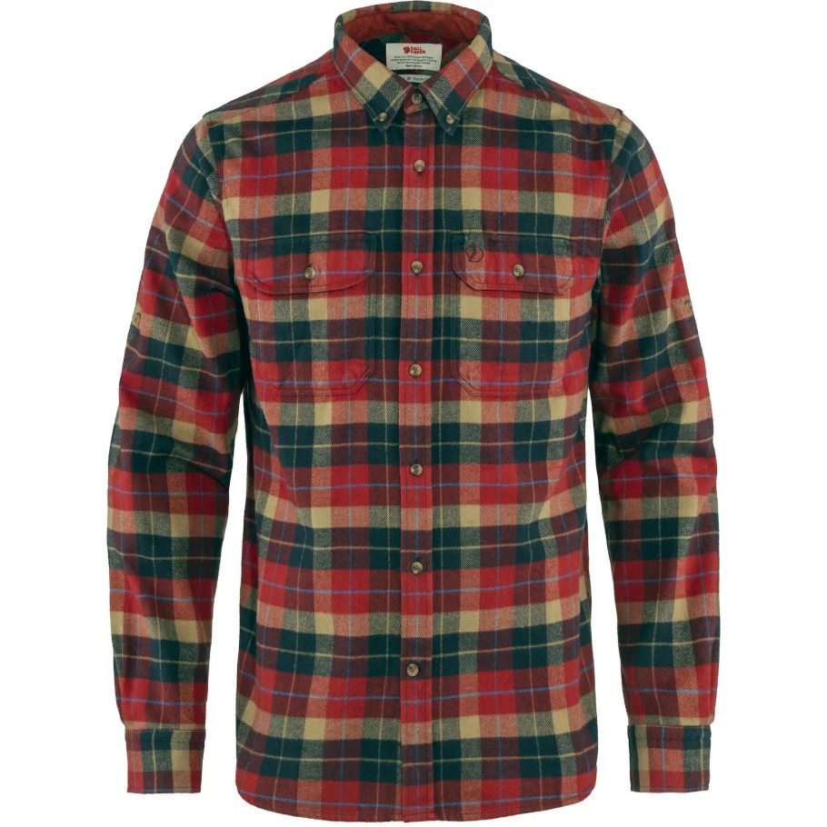 Deep Red Fjällräven Outlets Singi Heavy Flannel Shirt M