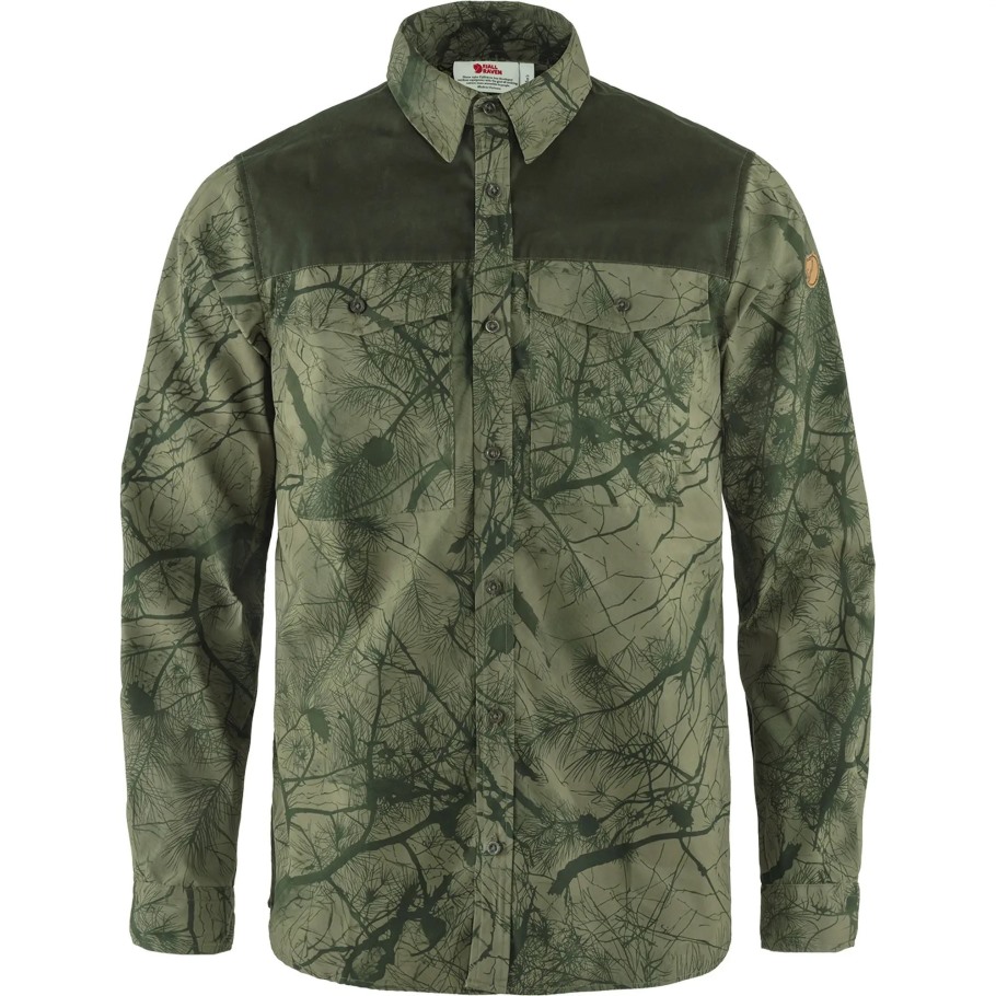 Fjällräven Outlets Grønn Camo-deep Forest Värmland G-1000 Skjorte M