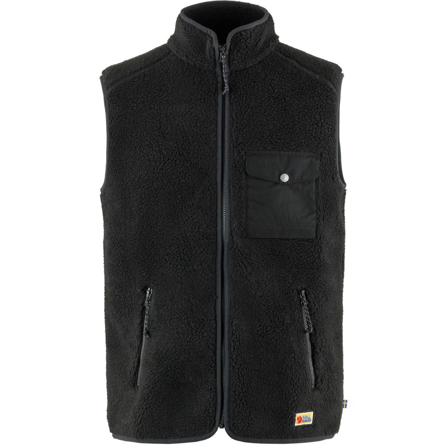 Black Vardag Pile Fleece Vest M Fjällräven Outlets