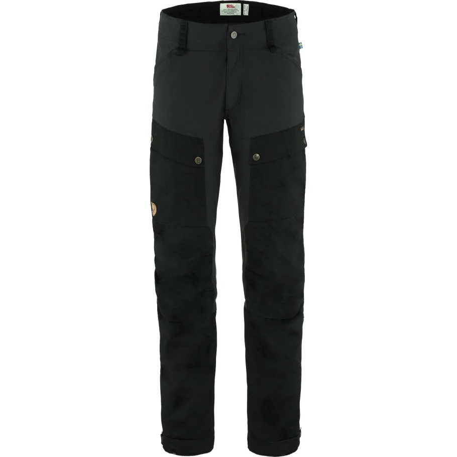 Black-Stone Grey Keb Trousers M Long Fjällräven Outlets