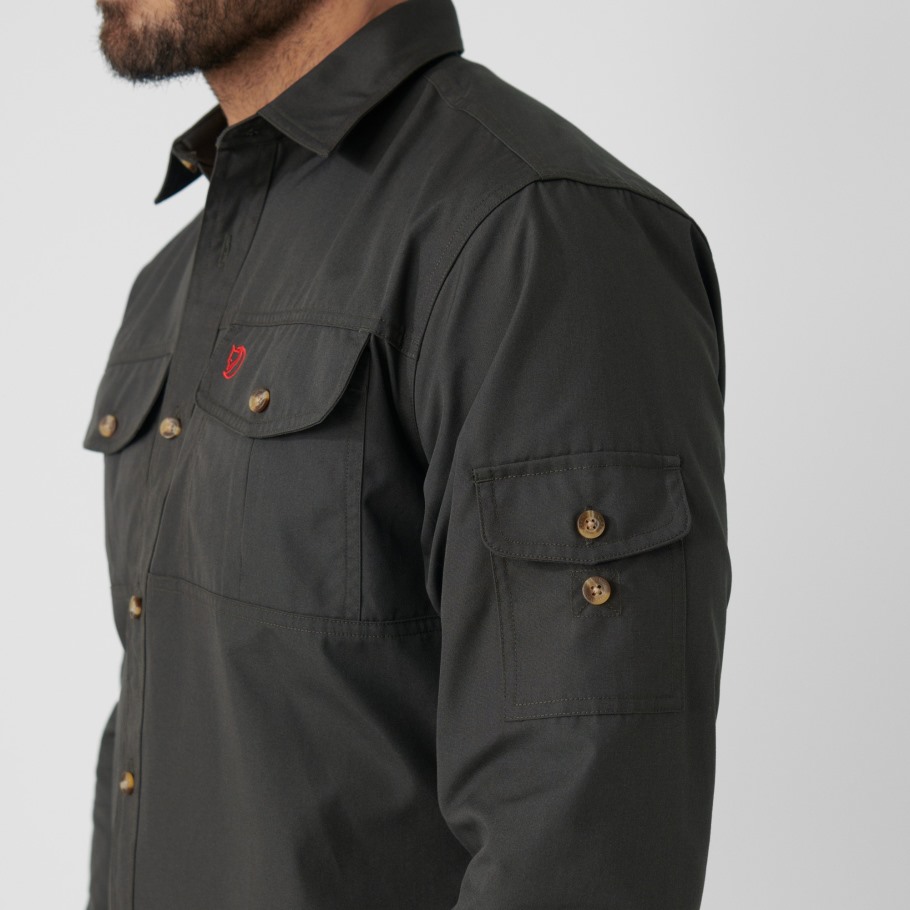 Fjällräven Outlets Dark Olive Singi Trekking Shirt Ls M