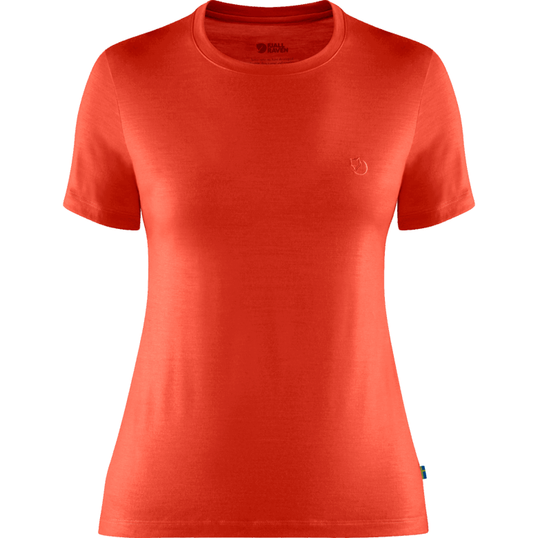 Abisko Ull Ss W Fjällräven Outlets Flamme Oransje