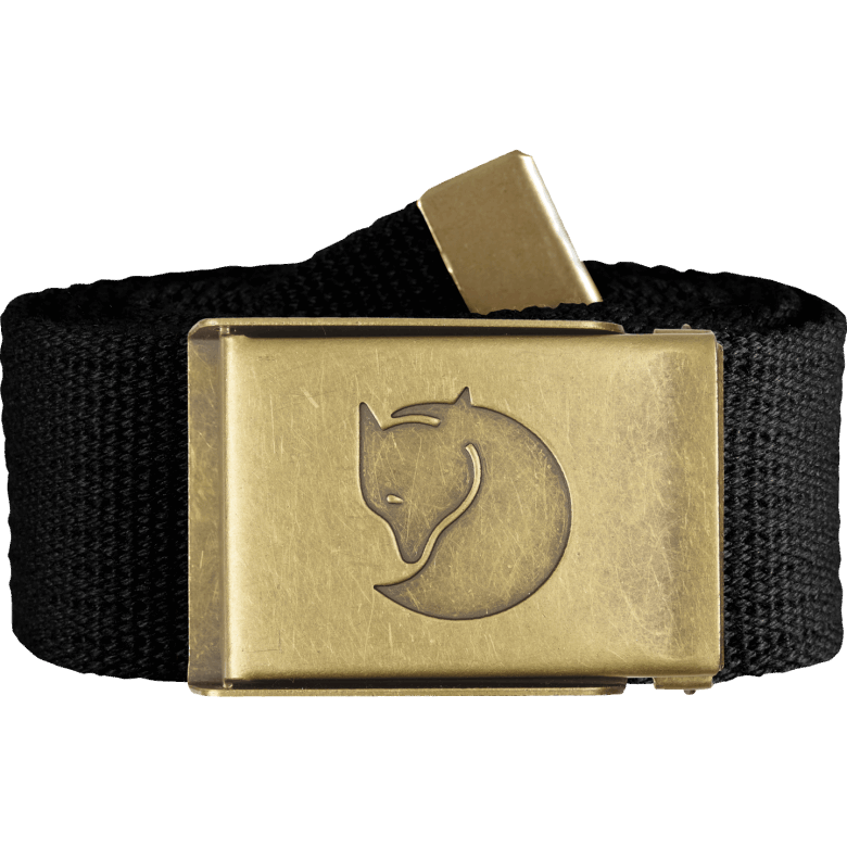 Canvas Messing Belte 4cm Svart Fjällräven Outlets