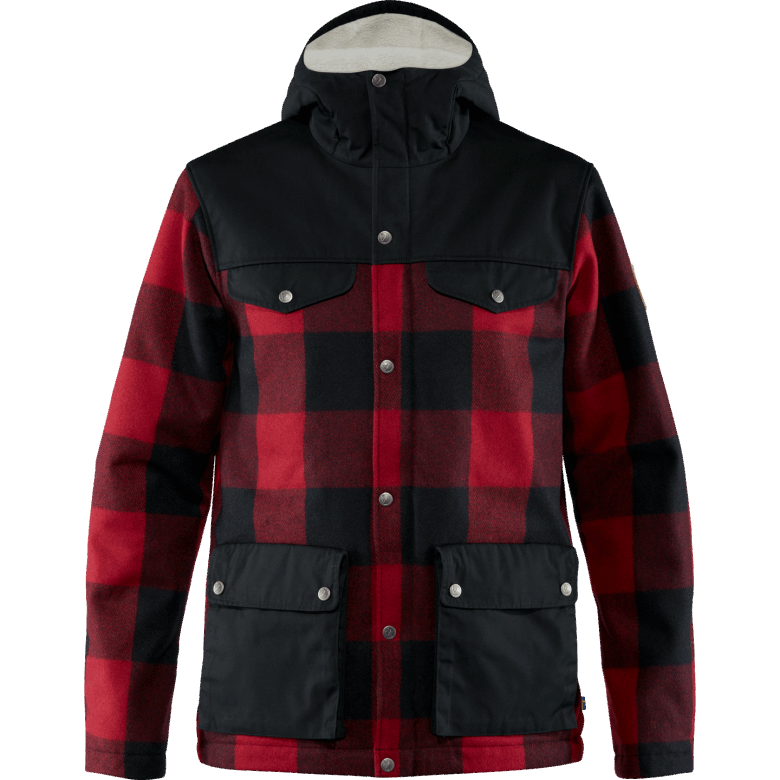 Greenland Re-wool Jakke M - 3 Farger Fjällräven Outlets Rød-svart
