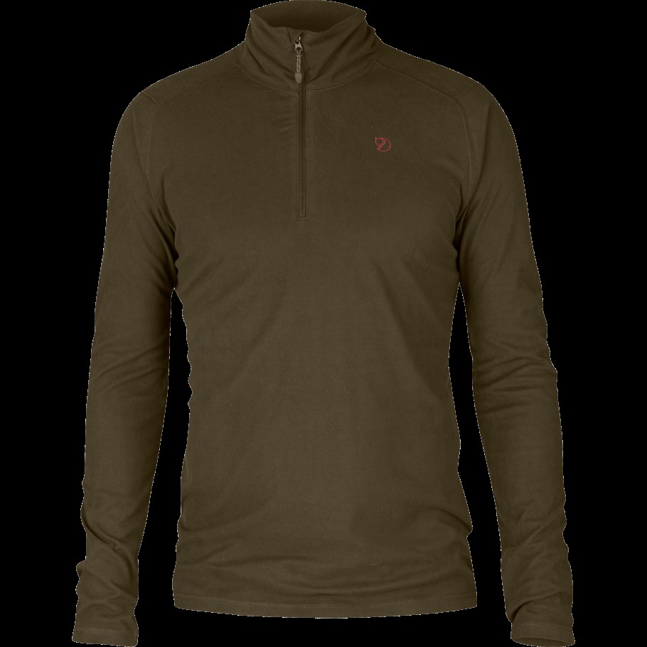 Furu Halv Glidelås M Fjällräven Outlets Mørk Oliven