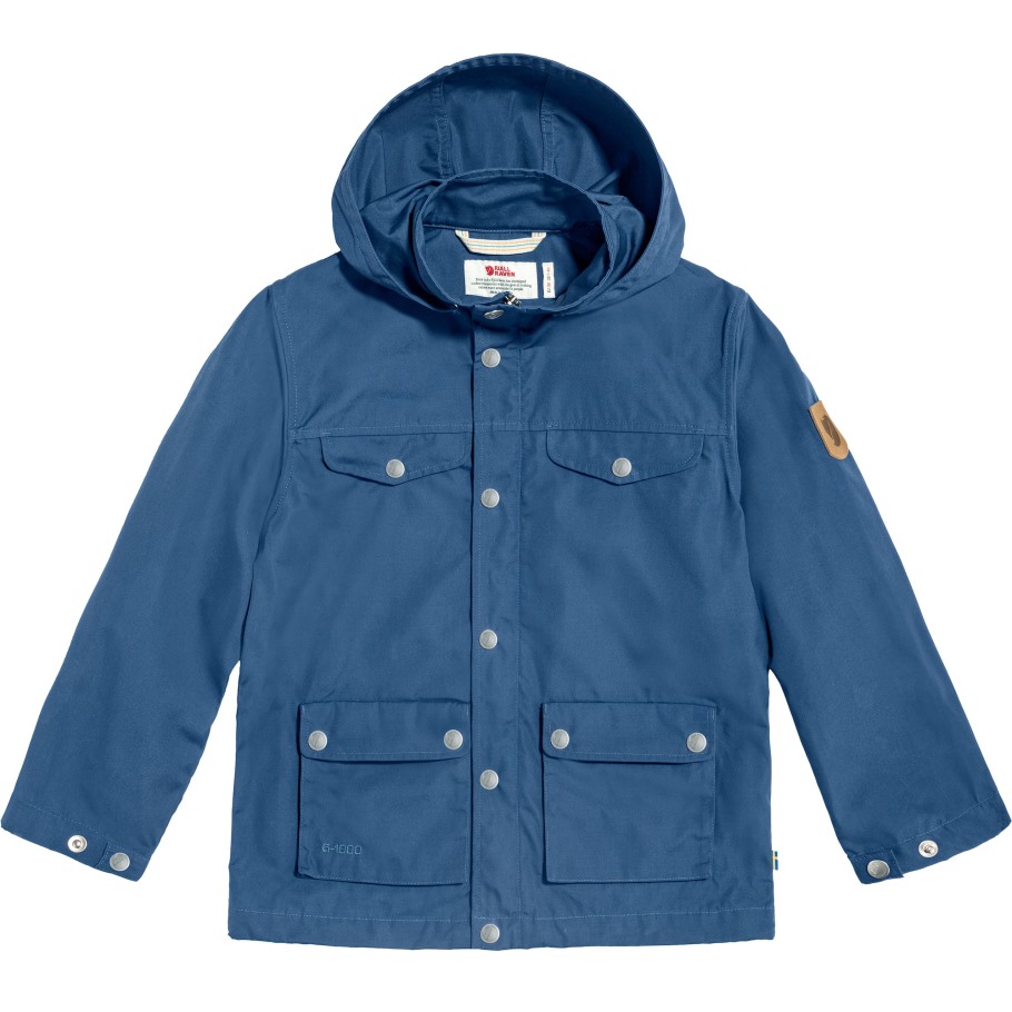 Dypblå Fjällräven Outlets Greenland-jakke For Barn