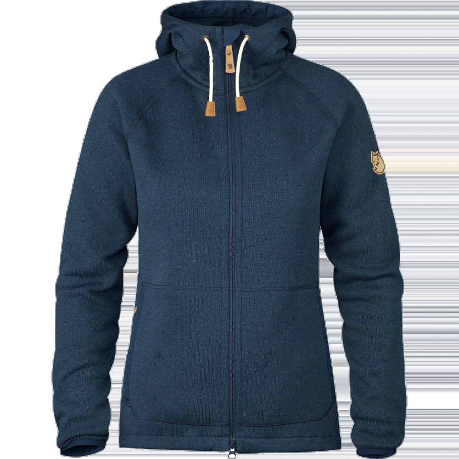 Övik Fleece Hettegenser Med Fjällräven Outlets Marine