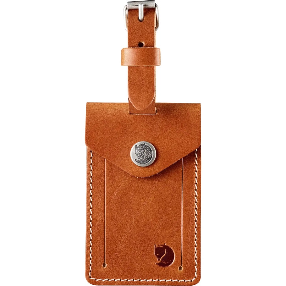 Fjällräven Outlets Leather Cognac Leather Bagasjelapp